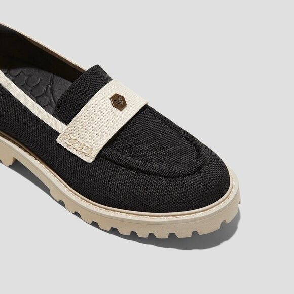 Vivaia Round-Toe Platform Chunky Heel Loafers (Francesca) Black Size 41.5 - Picture 14 of 14